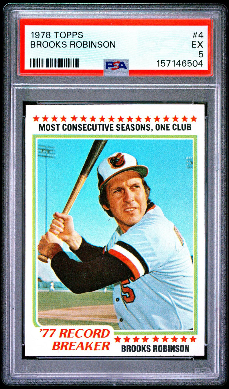1978 Topps Record Breaker Brooks Robinson #4 PSA 5