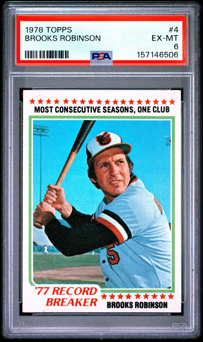 1978 Topps Record Breaker Brooks Robinson #4 PSA 6
