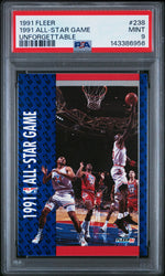 1991 Fleer All Star Game Unforgettable Michael Jordan #238 PSA 9