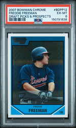 2007 Bowman Draft Picks and Prospects Chrome Freddie Freeman #BDPP12 PSA 6