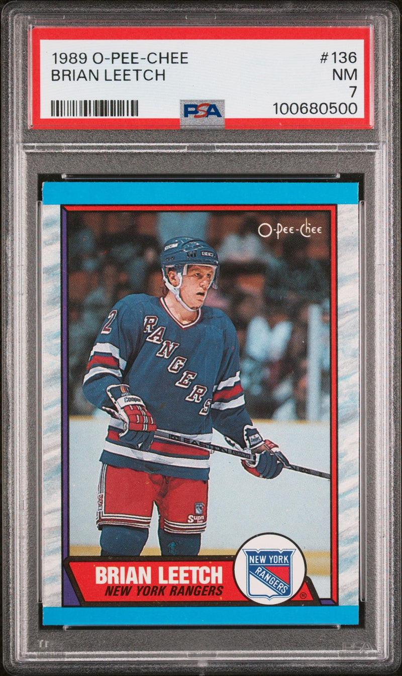 1989 O Pee Chee Brian Leetch #136 PSA 7