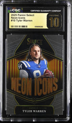 2025 Select #10 Tyler Warren Neon Icons CGC 10