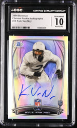2014 Bowman #24 Kyle Van Noy Rookie Chrome Refractor Autograph Auto CGC 10