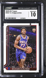 2025 Topps #203 VJ Edgecombe CGC 10
