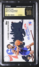 2025 Topps #CC-3 VJ Edgecombe Clutch City Prospects CGC 10