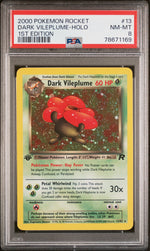 2000 Pokemon Team Rocket 1st Edition Holo Dark Vileplume #13 PSA 8