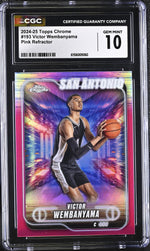 2024 Topps Chrome #193 Victor Wembanyama Pink Refractor CGC 10