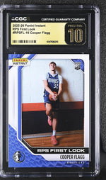 2025 Panini Instant #RPSFL-16 Cooper Flagg RPS First Look /12312 CGC 10
