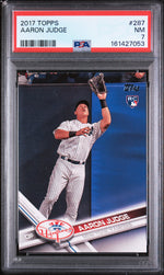 2017 Topps Catching Aaron Judge #287 PSA 7