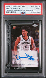 2025 Topps Chrome Rookie Autograph Dylan Harper #TCAR-DH PSA 9
