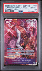 2026 One Piece the Azure Sea's Seven Alternate Art Donquixote Doflamingo #OP14-069 PSA 10