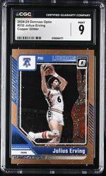 2024 Donruss Optic #232 Julius Erving Legends /99 CGC 9