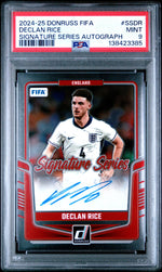 2024 Panini Donruss Fifa Signature Series Autographs Declan Rice #SSDR PSA 9