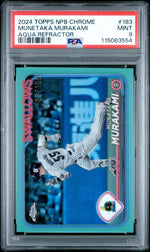 2024 Topps Chrome Npb Aqua Refractors Munetaka Murakami #183 /199 PSA 9