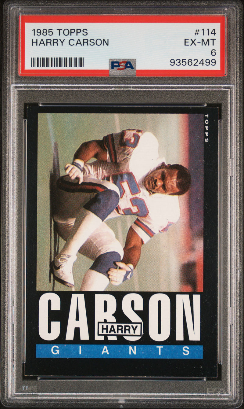 1985 Topps Harry Carson #114 PSA 6