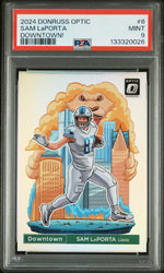 2024 Donruss Optic Downtown Sam Laporta #6 PSA 9