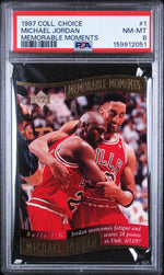 1997 Collector's Choice Memorable Moments Michael Jordan #1 PSA 8