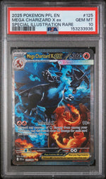 2025 Pokemon Mega Evolution Phantasmal Flames Special Illustration Rare Mega Charizard X Ex #125 PSA 10