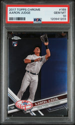 2017 Topps Chrome Catching Aaron Judge #169 PSA 10