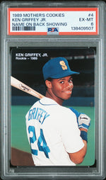 1989 Mother's Cookies Name On Back Showing Ken Griffey Jr. #4 PSA 6