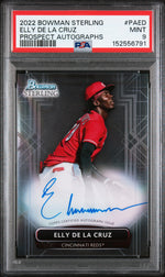 2022 Bowman Sterling Prospect Autograph Elly De La Cruz #PAED PSA 9