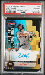 2019 Bowman's Best Future Foundations Die-Cut Autograph Gold Joey Bart #JB /50 PSA 10