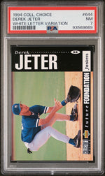 1994 Upper Deck Collector's Choice White Letter Variation Derek Jeter #644 PSA 7