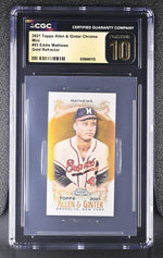 2021 Allen & Ginter Chrome #93 Eddie Mathews Mini /50 CGC 10