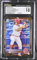 2025 Bowman Chrome #BCP-22 JJ Wetherholt Chrome Prospects CGC 10