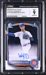 2025 Bowman Chrome #CPA-WD Wilfri De La Cruz Prospect Autographs Auto CGC 9