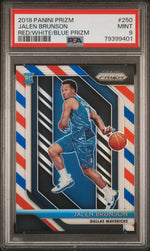 2018 Panini Prizm Red White and Blue Prizm Jalen Brunson #250 PSA 9