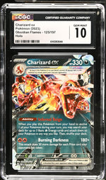 2023 Pokemon #125/197 Charizard ex Obsidian Flames CGC 10