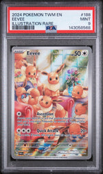 2024 Pokemon Scarlet and Violet Twilight Masquerade Illustration Rare Eevee #188 PSA 9
