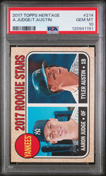 2017 Topps Heritage Rookie Stars Aaron Judge/Tyler Austin #214A PSA 10