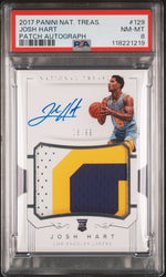 2017 National Treasures Rookie Patch Autograph Josh Hart #129 /99 PSA 8