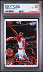 2008 Upper Deck Michael Jordan #206 PSA 8