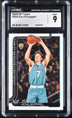 2025 Topps #204 Kon Knueppel Flagship CGC 9