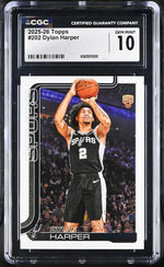 2025 Topps #202 Dylan Harper Flagship CGC 10