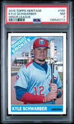2015 Topps Heritage Minors Kyle Schwarber #100 PSA 7