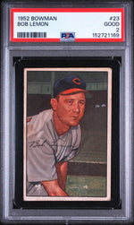 1952 Bowman Bob Lemon #23 PSA 2