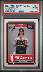2024 Panini Instant WNBA Draft Night Caitlin Clark #DN1 /45316 PSA 8