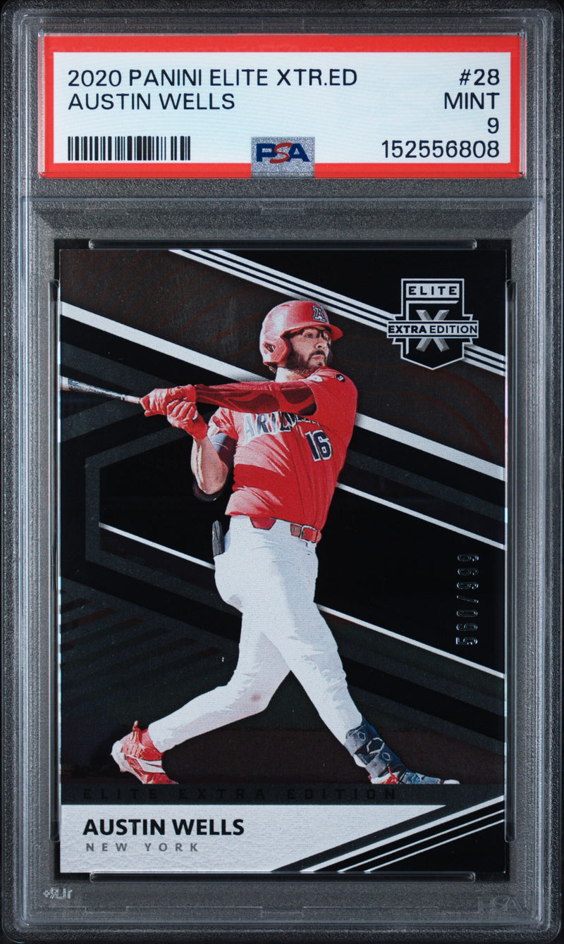 2020 Elite Extra Edition Austin Wells #28 /999 PSA 9