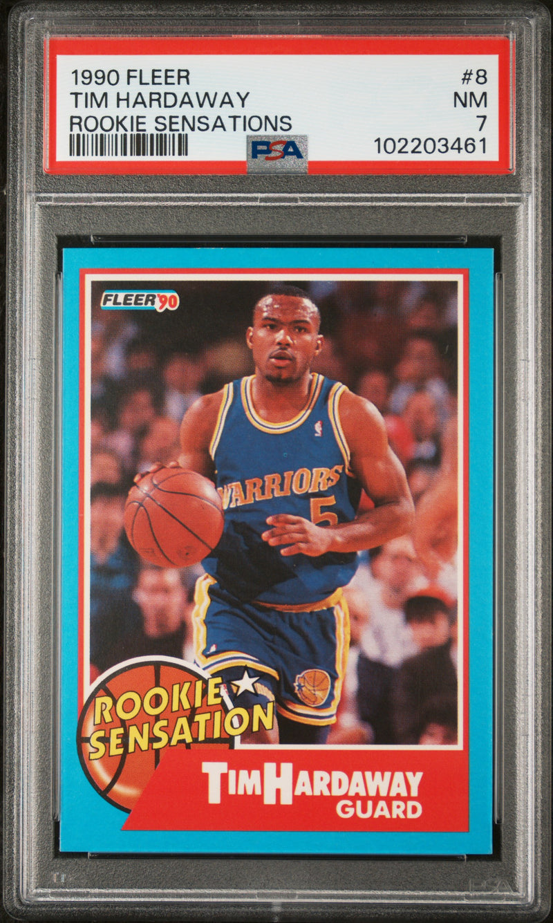 1990 Fleer Rookie Sensations Tim Hardaway #8 PSA 7