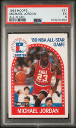 1989 Hoops All Star Michael Jordan #21 PSA 5
