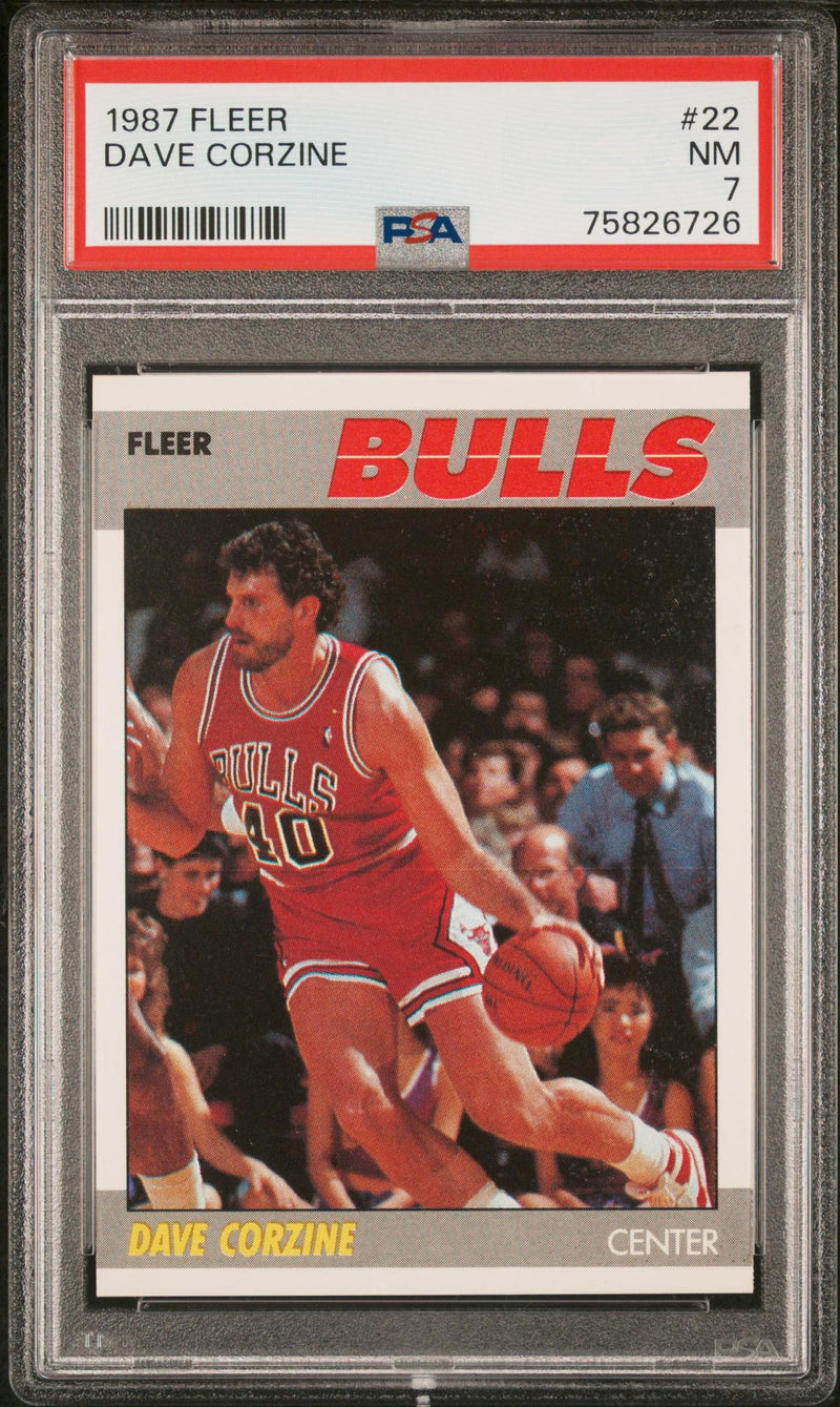 1987 Fleer Dave Corzine #22 /22 PSA 7