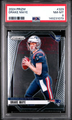 2024 Panini Prizm Drake Maye #329 PSA 8