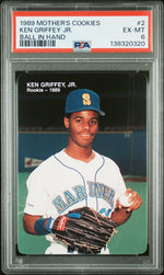 1989 Mother's Cookies Baseball In Hand Ken Griffey Jr. #2 PSA 6