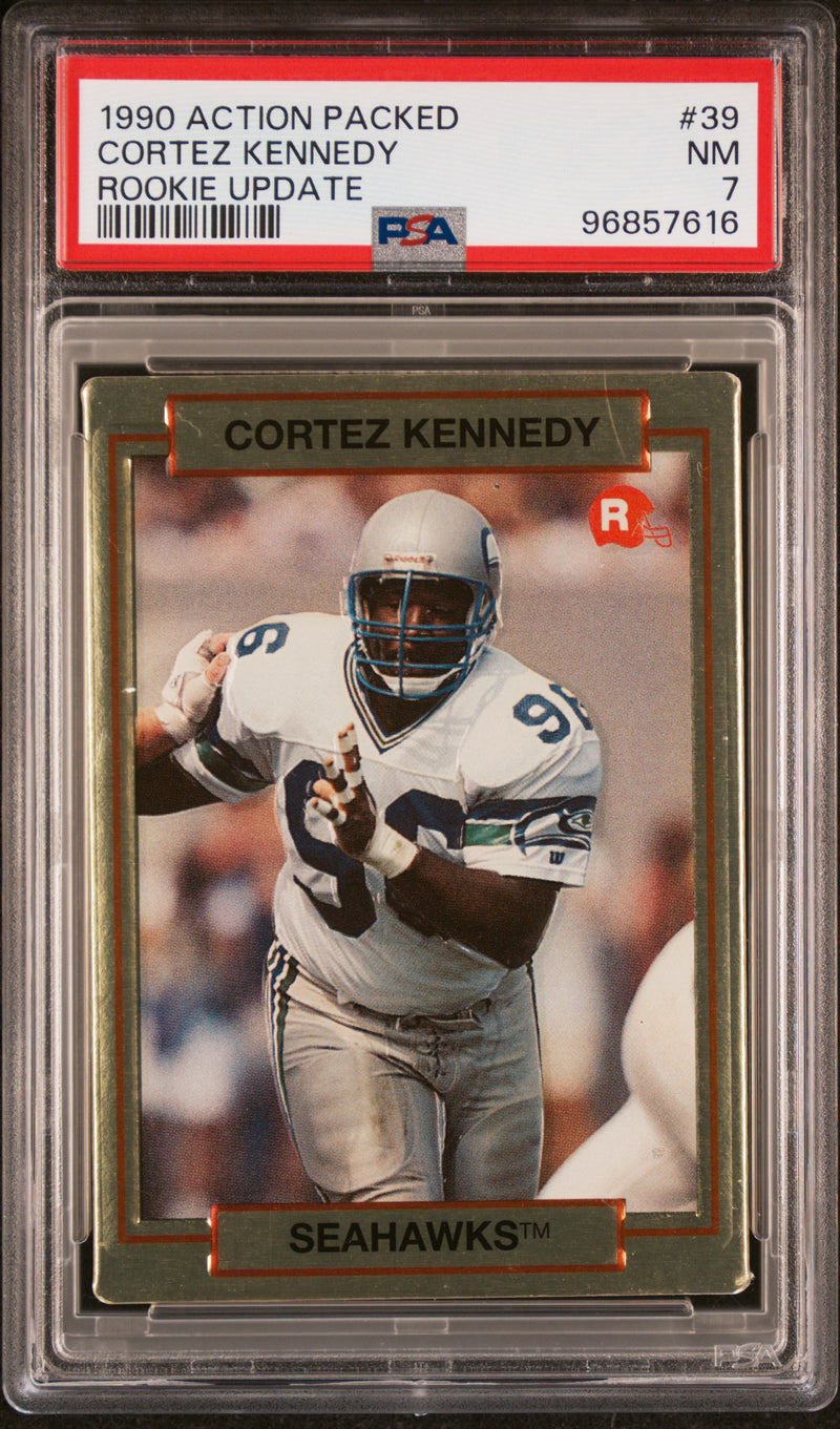 1990 Action Packed Rookie Update Cortez Kennedy #39 PSA 7