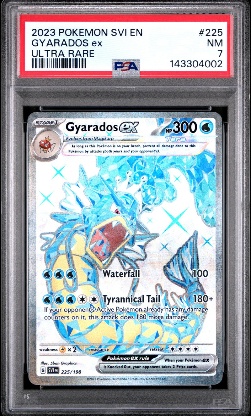 2023 Pokemon Scarlet and Violet Ultra Rare Gyarados Ex #225 PSA 7