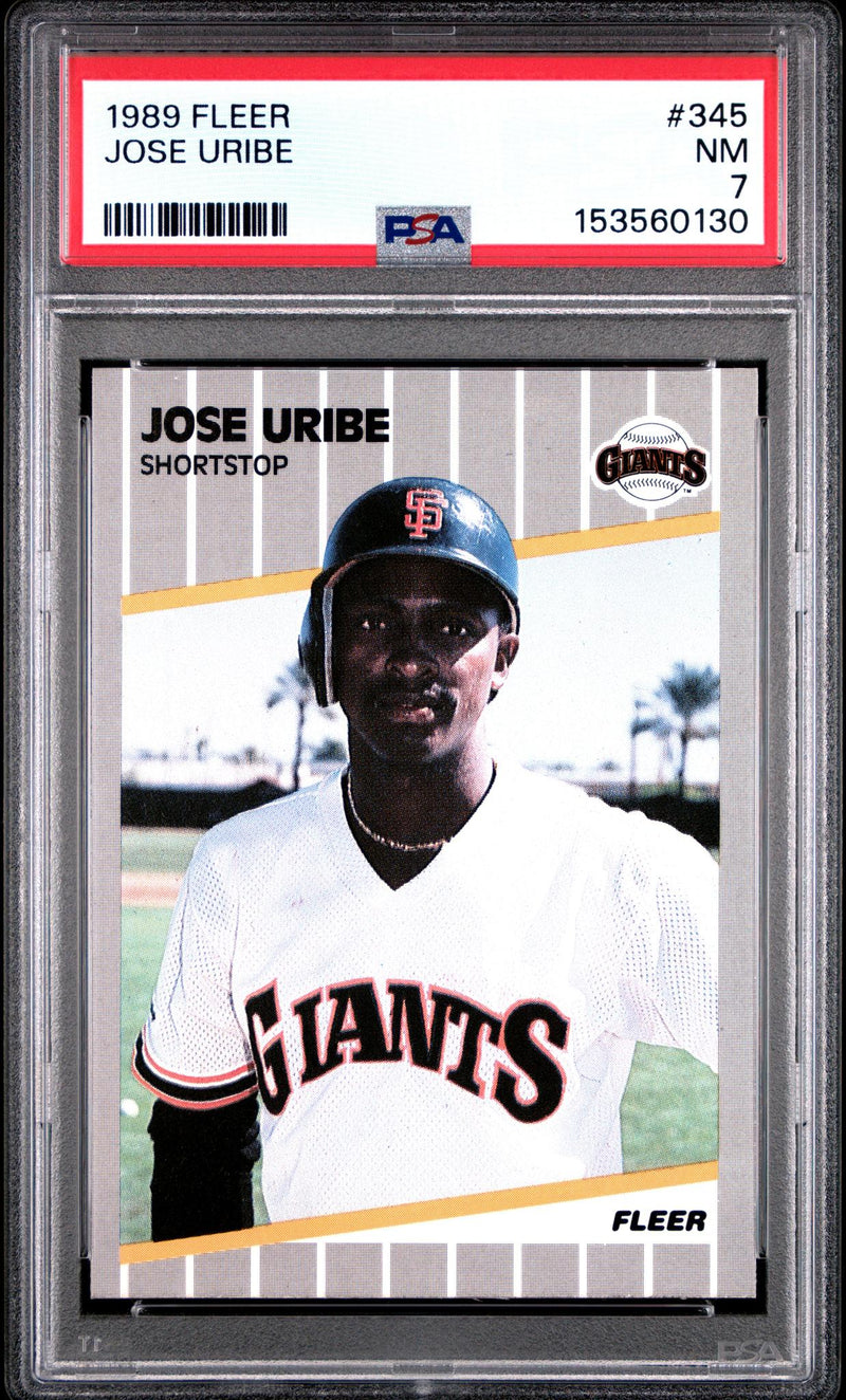 1989 Fleer Tradition Jose Uribe #345 PSA 7